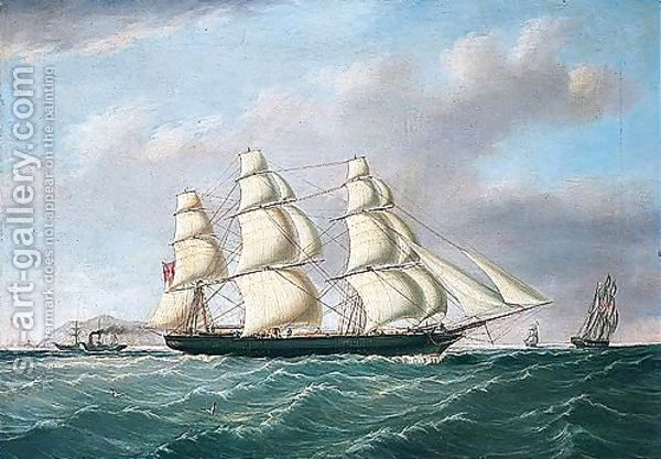 similar three-masted sailing ship
