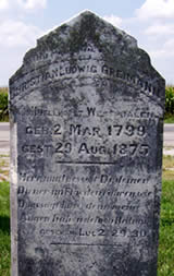 Grave marker of Christian Greimann