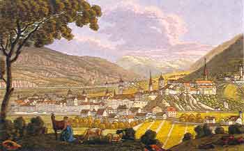 The city of Chur in 1830