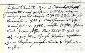 Urbar taxation document from 1646