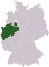 Map of westfalen in modern Germany