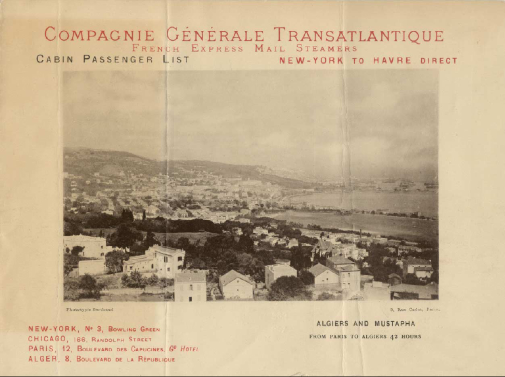 Advertisement for Compagnie Generale Transatlantique