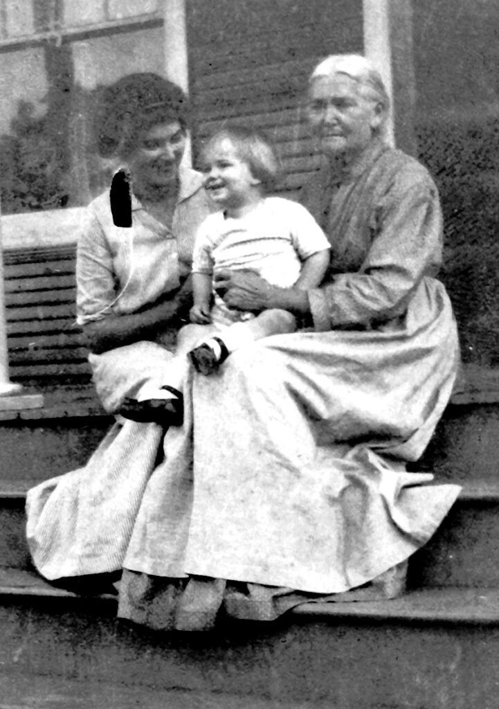 Sophia Struckmeyer, her son Robert, and Anna Kelsch